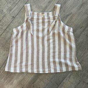 Lauren Conrad Striped Sleeveless Top with Adjustable straps Sz L LIKE NEW